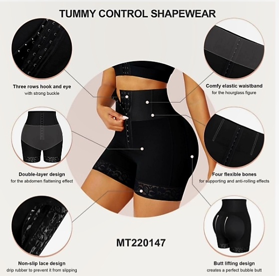 Butt lifter tummy control middle waisted